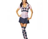 Dreamgirl Etiquette Schoolgirl Costume (Large) Pink/Blue - £23.42 GBP