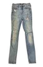 hollister jeans womens 0 blue high rise super skinny distressed destroye... - $11.68