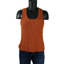 Aerie Tank Top Women&#39;s - Med - Burnt Orange - Crochet - £5.52 GBP