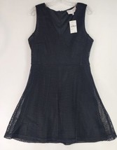 Charles Henry Dress Womens Large Black Net Pattern V Neck Fit Flare Nigh... - £71.38 GBP