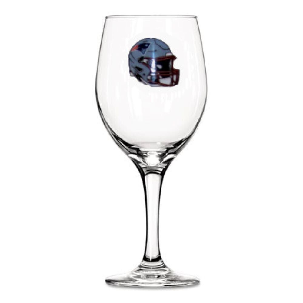 New England Patriots NFL Football Helmet Stemmed Wine Glass 12.75 oz - $21.78