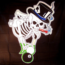 POOL SHOOTER SKULL  WALL BANNER WB207 blilards flag - £5.13 GBP