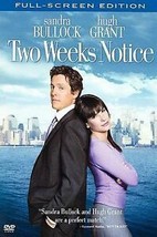 Two Weeks Notice (DVD, 2002) Hugh Grant, Sandra Bullock - £4.63 GBP