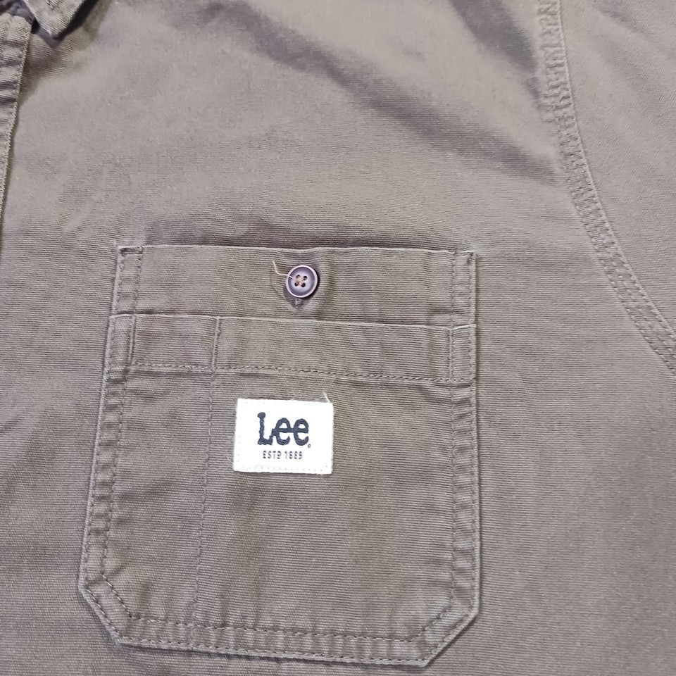 Lee Regular Fit RN#64866 Men's Green Cotton Long Sleeve Button Up Shirt Size 2XL Item image 12