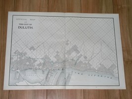 1893 Antique Map Of City Of Duluth Minnesota / Verso Sioux City Iowa - $25.44