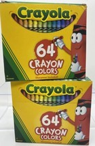 (2) Crayola Crayons In Flip Top Box Pack Sharpener, 64 Crayon Colors COMBINESHIP - £7.77 GBP