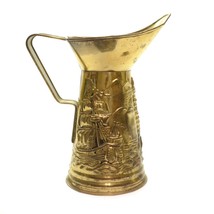 Vintage Peerage Brass Embossed Nautical Scene Pitcher Made In England - £9.41 GBP