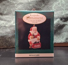 Hallmark Keepsake Ornament Miniature &quot;Cool Santa&quot; Collectors Club Coca-Cola 1993 - £6.15 GBP