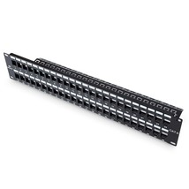 Cable Matters Rackmount or Wall Mount 2U 48 Port Keystone Patch Panel (B... - $65.99