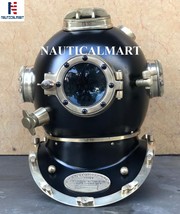 Black Coated Vintage Brass Divers Helmet U.S Navy Mark V Diving Marine Gift - $4,696.70 MXN