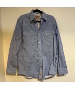 Rafter C Cowboy ProFlex45 Western Pearl Snap Shirt Blue White M - €16,27 EUR