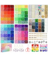Paodey 20,000 Pcs Clay Beads Bracelet Making Kit, 120 Colors 6 Boxes Pol... - $50.73