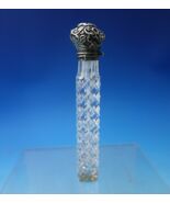 Sterling Silver and Cut Crystal Perfume Bottle c.1920 4 1/2&quot; (#5382) - $260.78 CAD