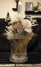 ELEGANT TALL GLASS BASKET - £18.01 GBP