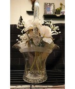 ELEGANT TALL GLASS BASKET - $23.03