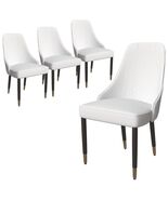 LeisureMod Allure Modern Dining Chairs Upholstered Seat and Back Solid W... - €525,52 EUR