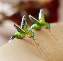 Pendientes de colibrí en 3D para mujer, joyería de animales, accesorios ... - £15.62 GBP