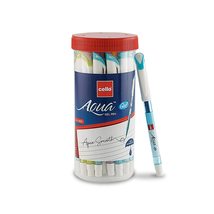 Cello Aqua Blue Gel Pen Jar of 25 Units || Gel Pens Blue | Jar of 25 Uni... - £17.39 GBP