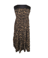 Shein Women&#39;s Leopard Smocked Maxi Dress Plus Size 3X - $19.99