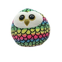 Ty Squish-A-Boos Owen the Rainbow Tie Dye Owl Plush Stuffed Animal - £10.21 GBP