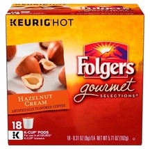 Folgers Toasty Hazelnut Cream Coffee 18 to 144 Kcups Pick Any Quantity FREE SHIP - £19.52 GBP+
