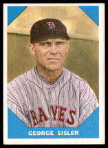 1960 Fleer Baseball Greats #13 George Sisler VG-EX-B108R12 - $29.70