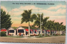 Vintage Postcard Only Doll Houses Tourist Cottages St Petersburg Florida 1940s - £11.37 GBP