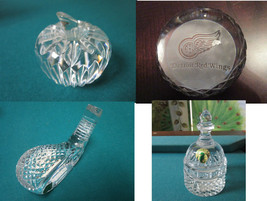 Waterford Crystal Paperweight Apple Detroit Red Wings Golf Club Head Bell PICK1 - £63.68 GBP