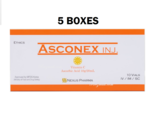 5 Boxes Asconex ASCORBIC Acd Vitamin C inj 10g/20ml Ready Stock EXPRESS ... - $500.00
