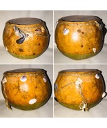Handcrafted Vintage Half Jicara Morro Bowl Rustic Farm Beach Shabby Chic - $35.00