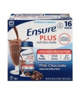 16 PACK Ensure Plus Nutrition Shake, BB 08/2025 Milk Chocolate, 16 Count - $466.29 MXN