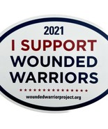 I Support Wounded Warriors Project Magnet Oval Military Veterans 2021 E55 - £15.93 GBP
