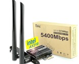 Wifi Card 6E 5400Mbps For Intel (6Ghz&amp;5Ghz&amp;2.4Ghz) Pcie Wifi Card, Bt 5.... - £44.22 GBP