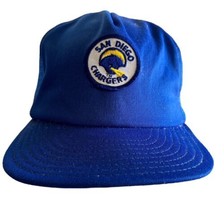Vintage San Diego Chargers Snapback Hat Men Blue Yellow Snapback 80s NFL - £21.88 GBP