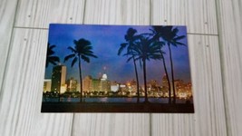 Postal Usa Florida Miami. Tropical Panorama Of A Brilliant Miami Sunset - £3.12 GBP