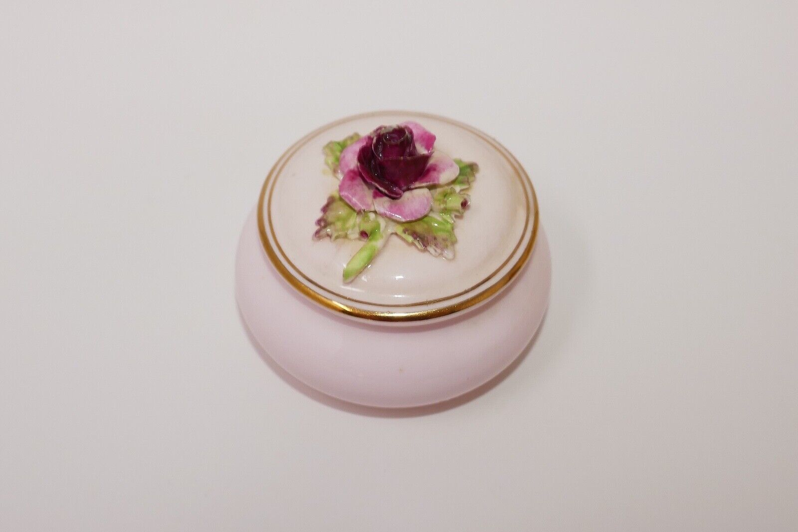 Primary image for Adderley Floral & Figurine Bone China Pink Trinket Dish