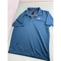 Men The North Face Flashdry Men Polo Shirt Mesh Turquoise Snap Button Me... - £15.62 GBP