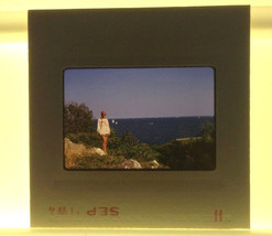 Vtg 1971 Kodachrome Hippy Woman Utah Basketball Ocean Boats Photograph Slide - £47.39 GBP