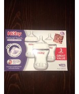 NUBY~3 Pack Natural Touch BPA Free 9 ounce Infant Bottles~NIB - €13,78 EUR