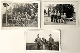 Three snapshots of young Scouts in uniforms, Boys with Guns &amp; Shooting Birds - £7.08 GBP