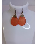 Kenneth Cole Orange Dangle Earrings 1.25&quot; - $365.18 MXN