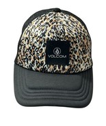 VOLCOM BUDS FOR LIFE TRUCKER CAP HAT PRE-OWNED Leopard &amp; Black - €12,03 EUR