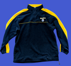 Mens Official Nfl Pittsburgh Steeler’s Fleece Jacket Name Logo 1XL ¼ Zip Stripe - £9.42 GBP