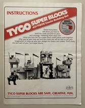 Tyco Super Blocks 1985 vintage Castle 431 Set INSTRUCTIONS ONLY! Manual Booklet - £11.18 GBP