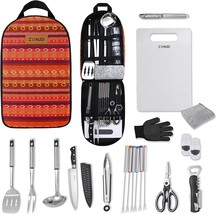 CONJGI Portable Camping Cooking Utensils Set - 19 PCS Outdoor Cookware Camping - £35.96 GBP