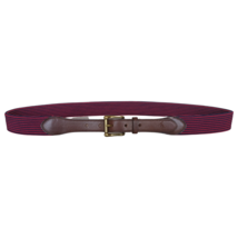 Polo Ralph Lauren Leather-Trimmed Stretch Woven Belt $95 Free Worldwide Shipping - £60.28 GBP