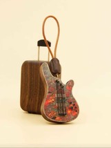 Mini Colorful Bass Keychain Handmade Wooden Vibrant Bass Car Charm For B... - $55.80