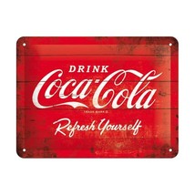 Nostalgic Art 26173 Coca Cola Refresh Yourself Logo, Red Metal Sign 15 x... - $17.00