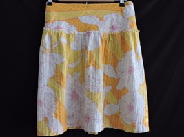 Tommy Jeans Skirt Yellow White Pink Floral Hawaiian Spring Summer Juniors size 7 - £15.92 GBP