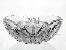 American Brilliant Blackmer Oswego Cut Bowl, Antique ABP Glass c.1906 8 1/4&quot; - £143.88 GBP